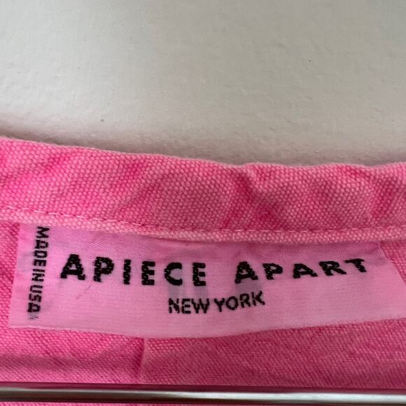 APIECE APART Hot Pink Patchwork Cotton Canvas Open Cardigan Jacket Size M / L - Picture 8 of 15